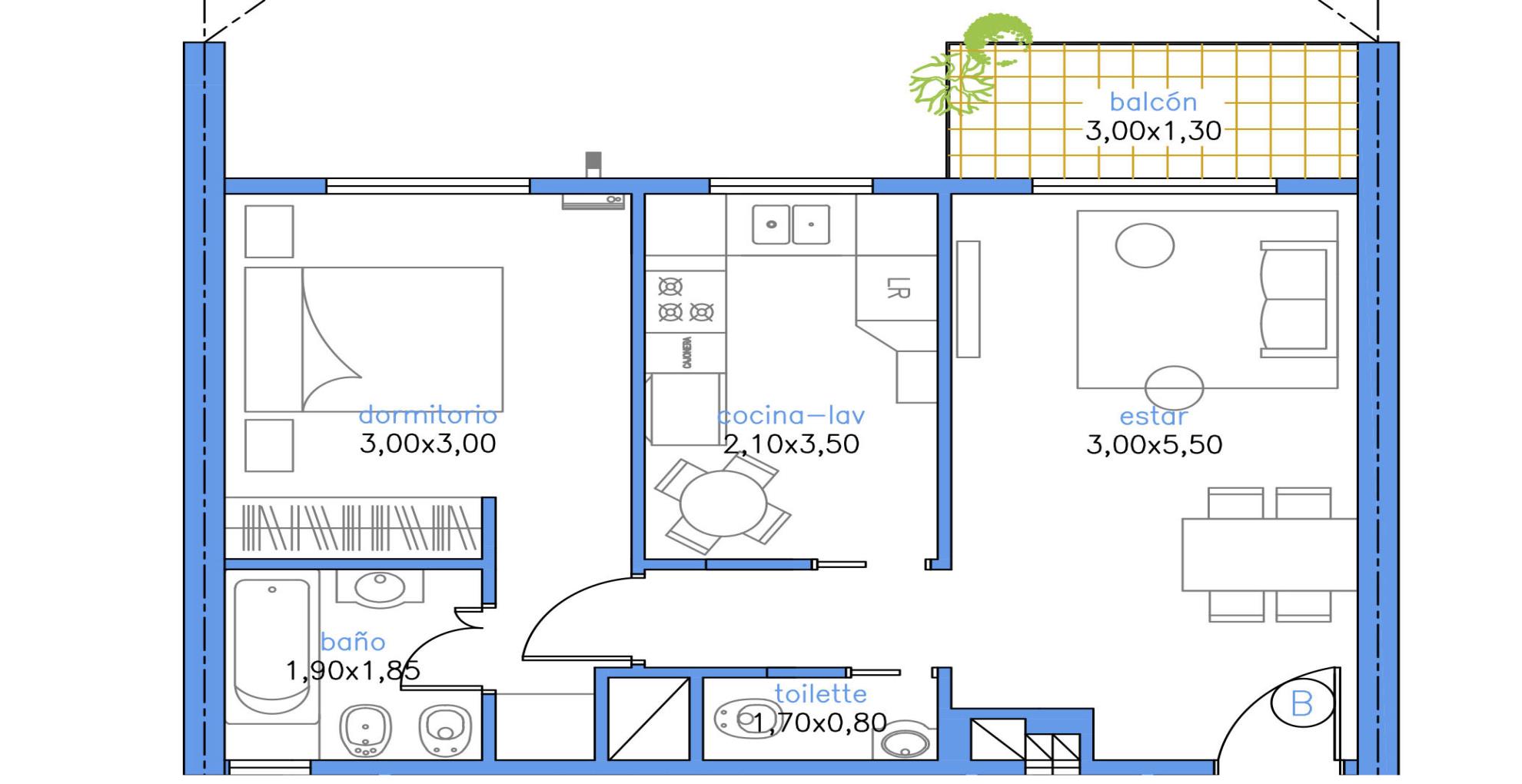 Departamento de 2 ambientes en Venta en Villa crespo