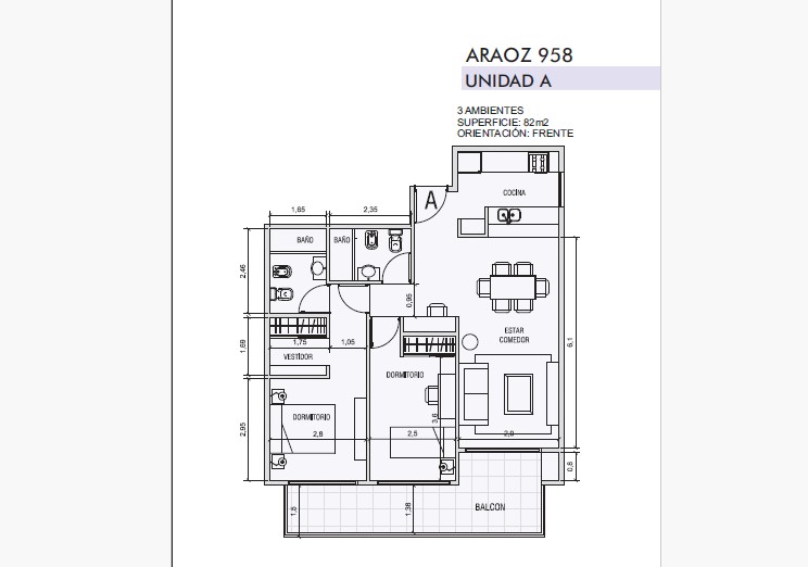Departamento de 3 ambientes en Venta en Villa crespo