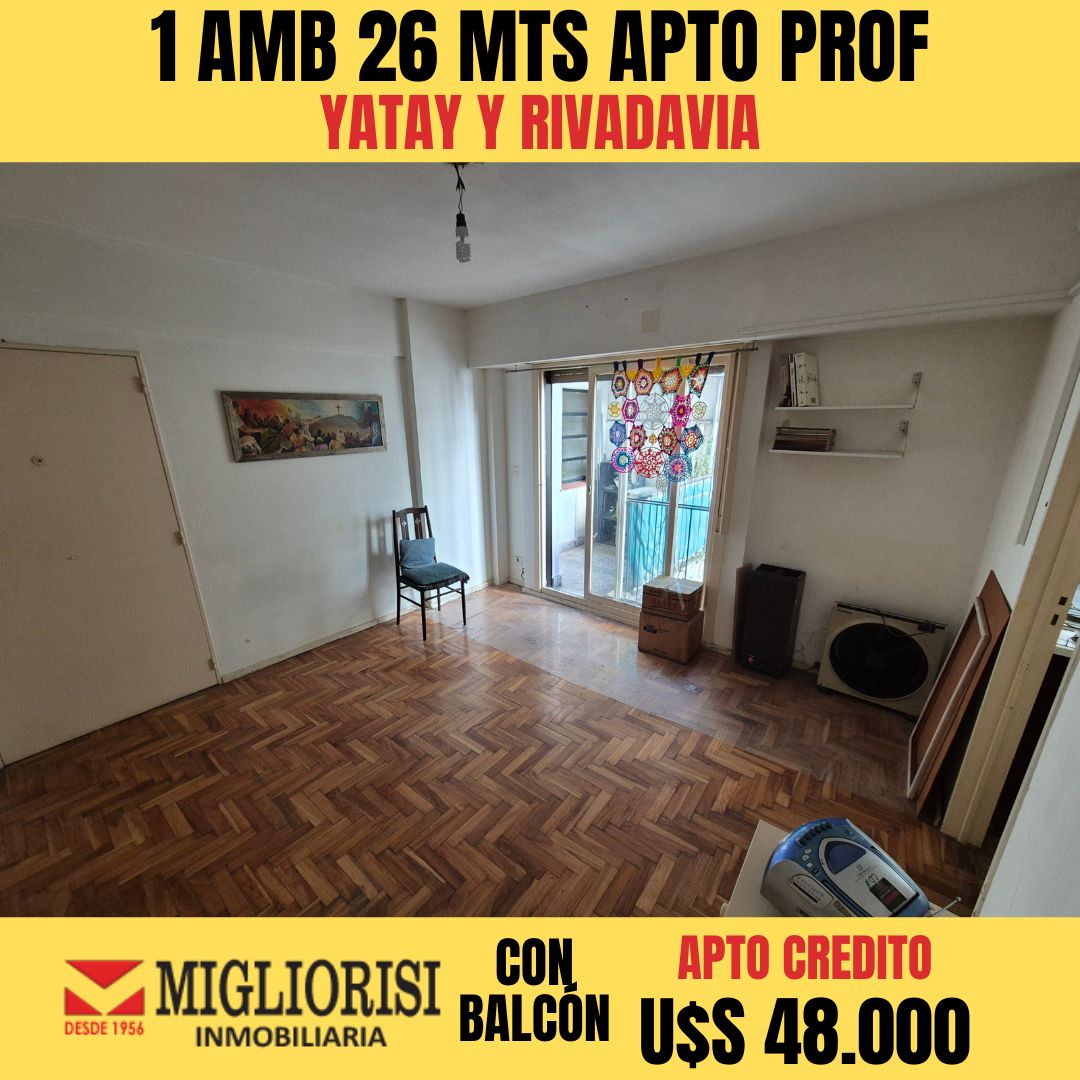 Departamento de 1 ambiente en  Venta en Caballito. YATAY al 0. Imagen 1