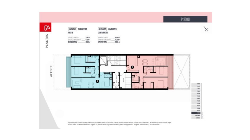 Departamento de 3 ambientes en Venta en Caballito