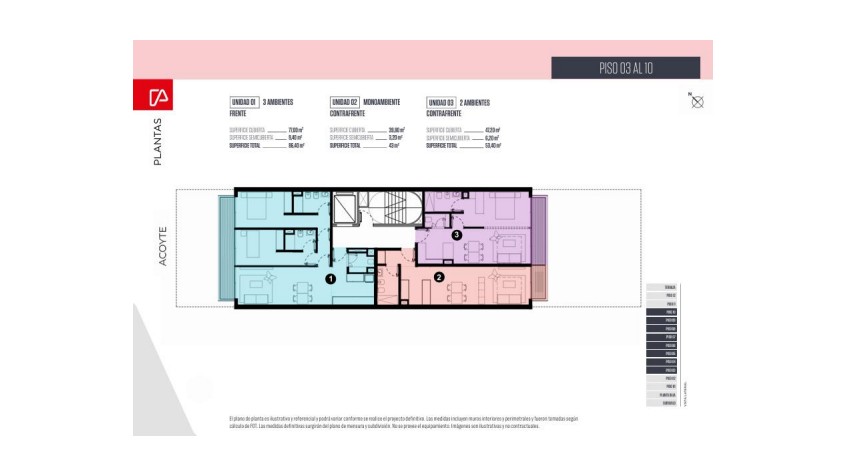 Departamento de 3 ambientes en Venta en Caballito