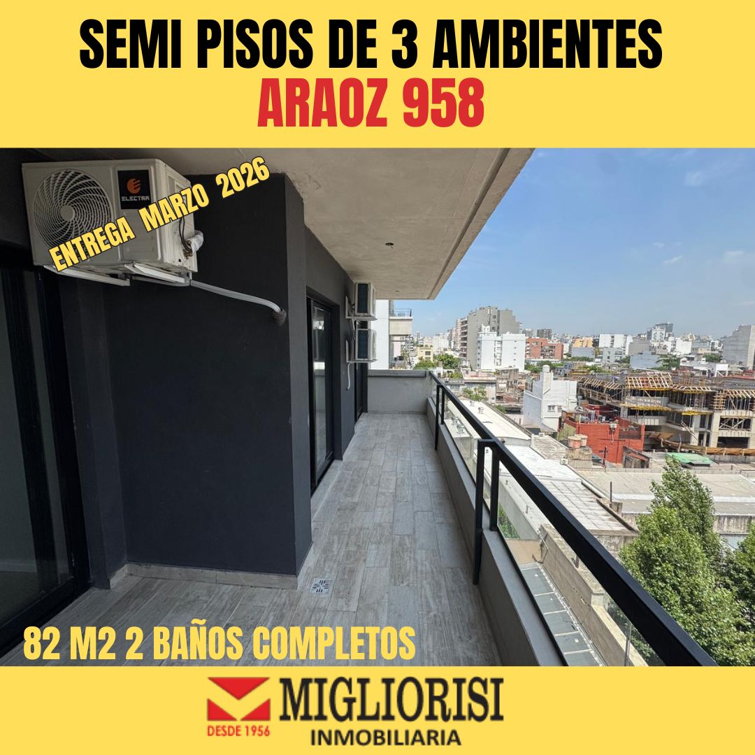 Departamento de 3 ambientes en  Venta en Villa Crespo. ARAOZ al 900. Imagen 1