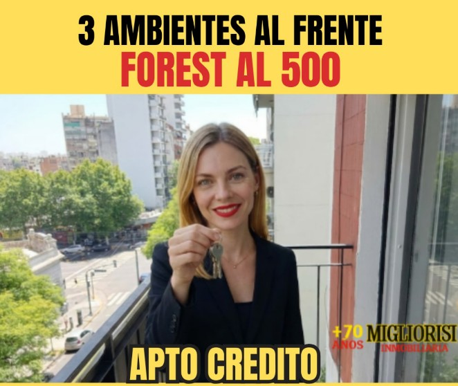 Departamento de 3 ambientes en  Venta en Chacarita. FOREST AV. al 500. Imagen 1