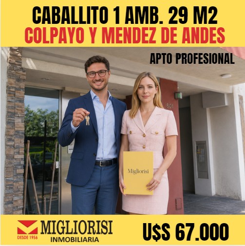 Departamento de 1 ambiente en  Venta en Caballito. COLPAYO al 600. Imagen 1