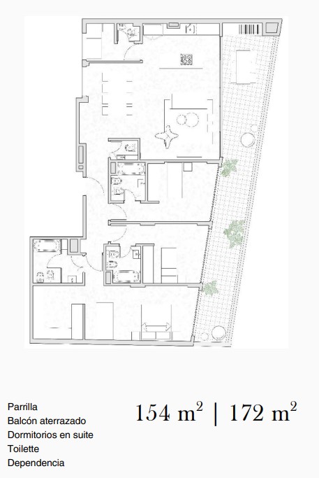 Departamento de 4 ambientes en Venta en Palermo
