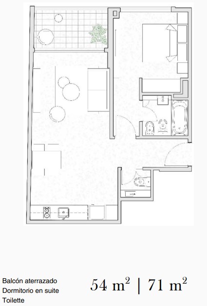 DEPARTAMENTO. 2 ambientes.  VENTA. Palermo. BULNES al 1200
