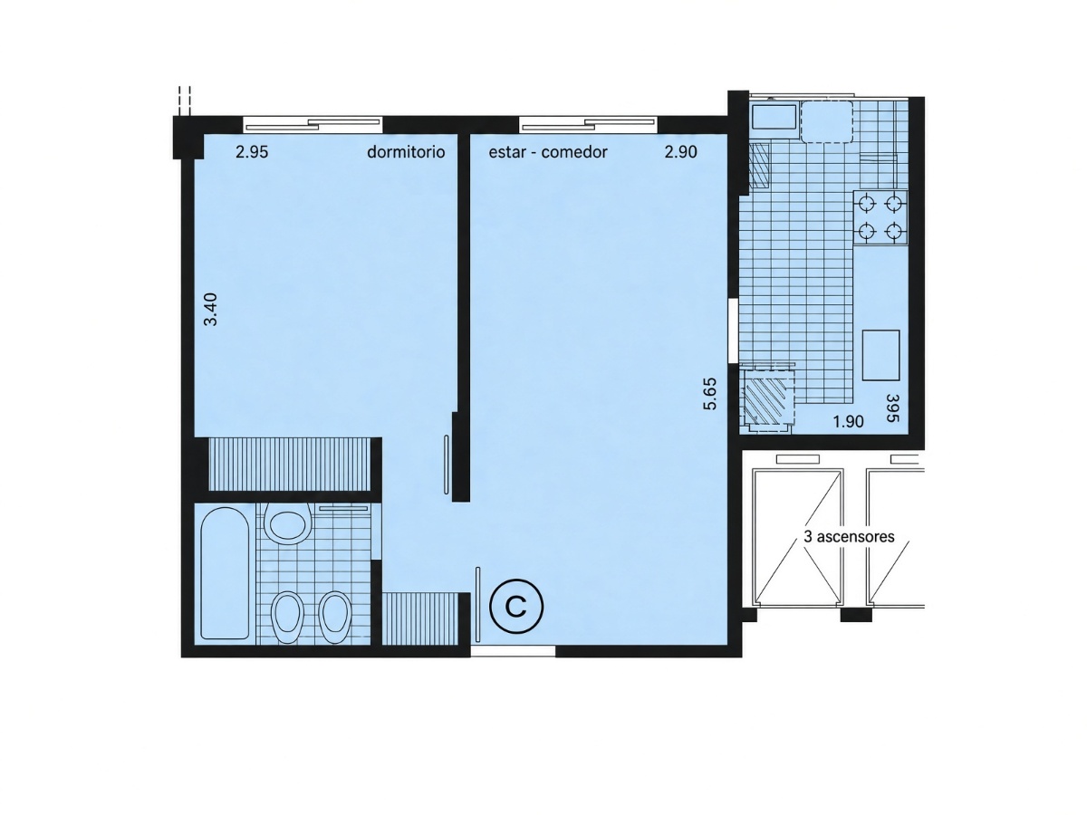 Departamento de 2 ambientes en Venta en Almagro