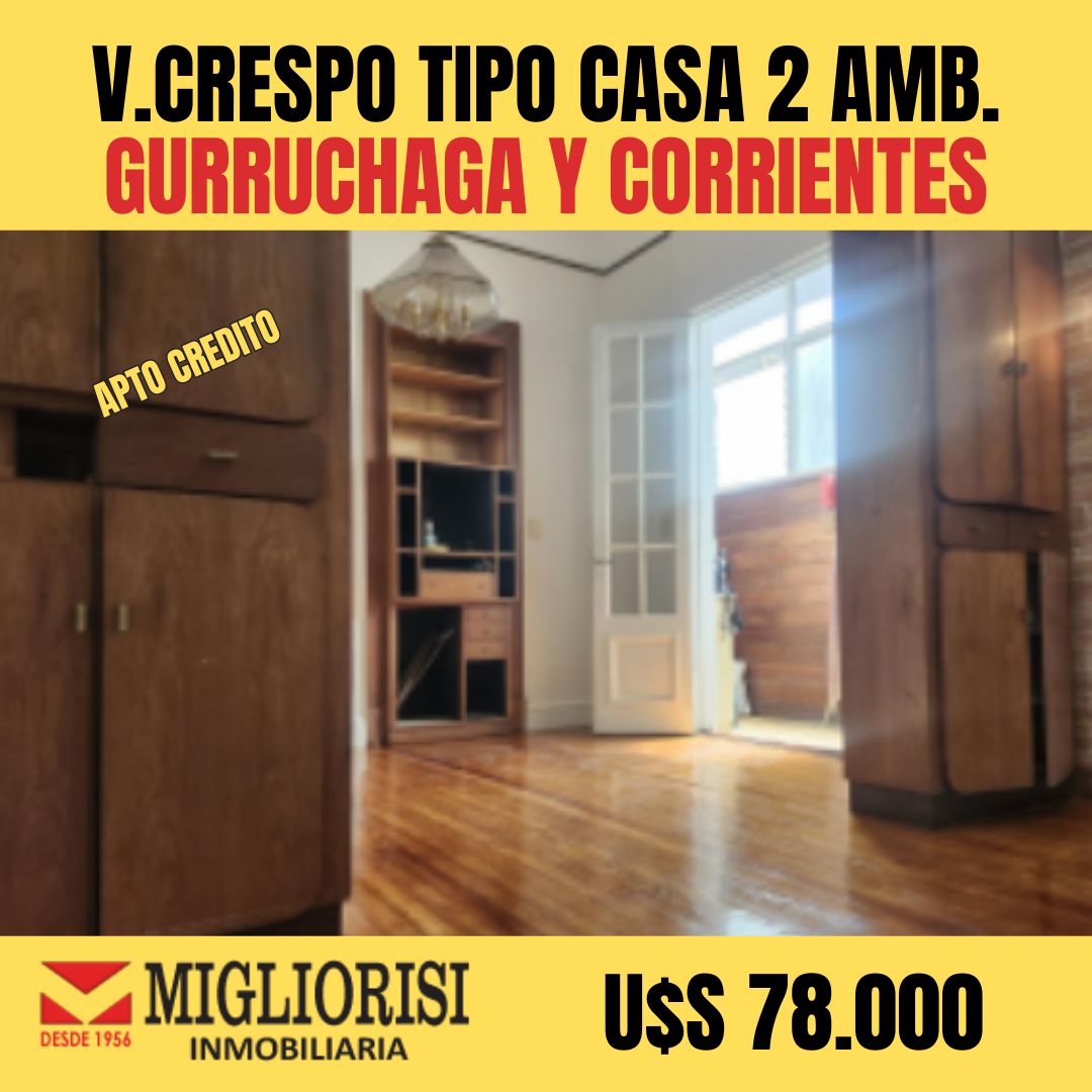 Depto.tipo casa de 2 ambientes en  Venta en Villa Crespo. GURRUCHAGA al 500. Imagen 1