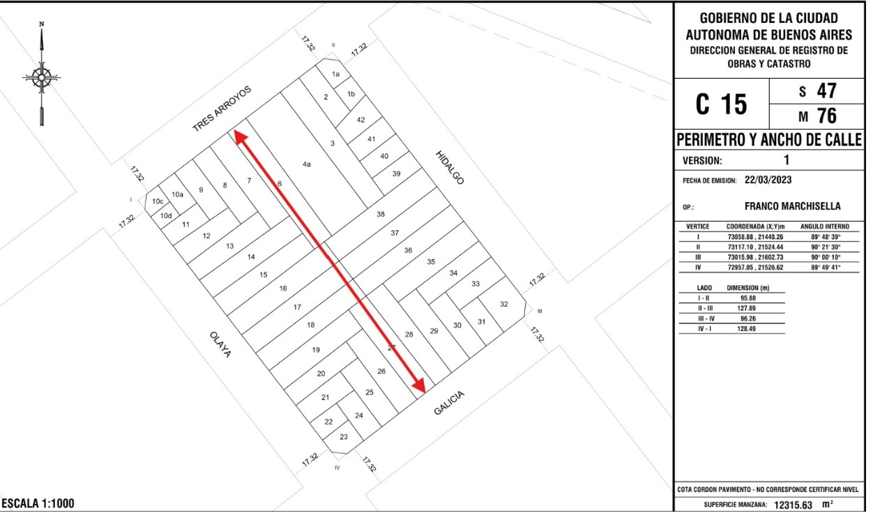 Terreno en Venta en Villa crespo